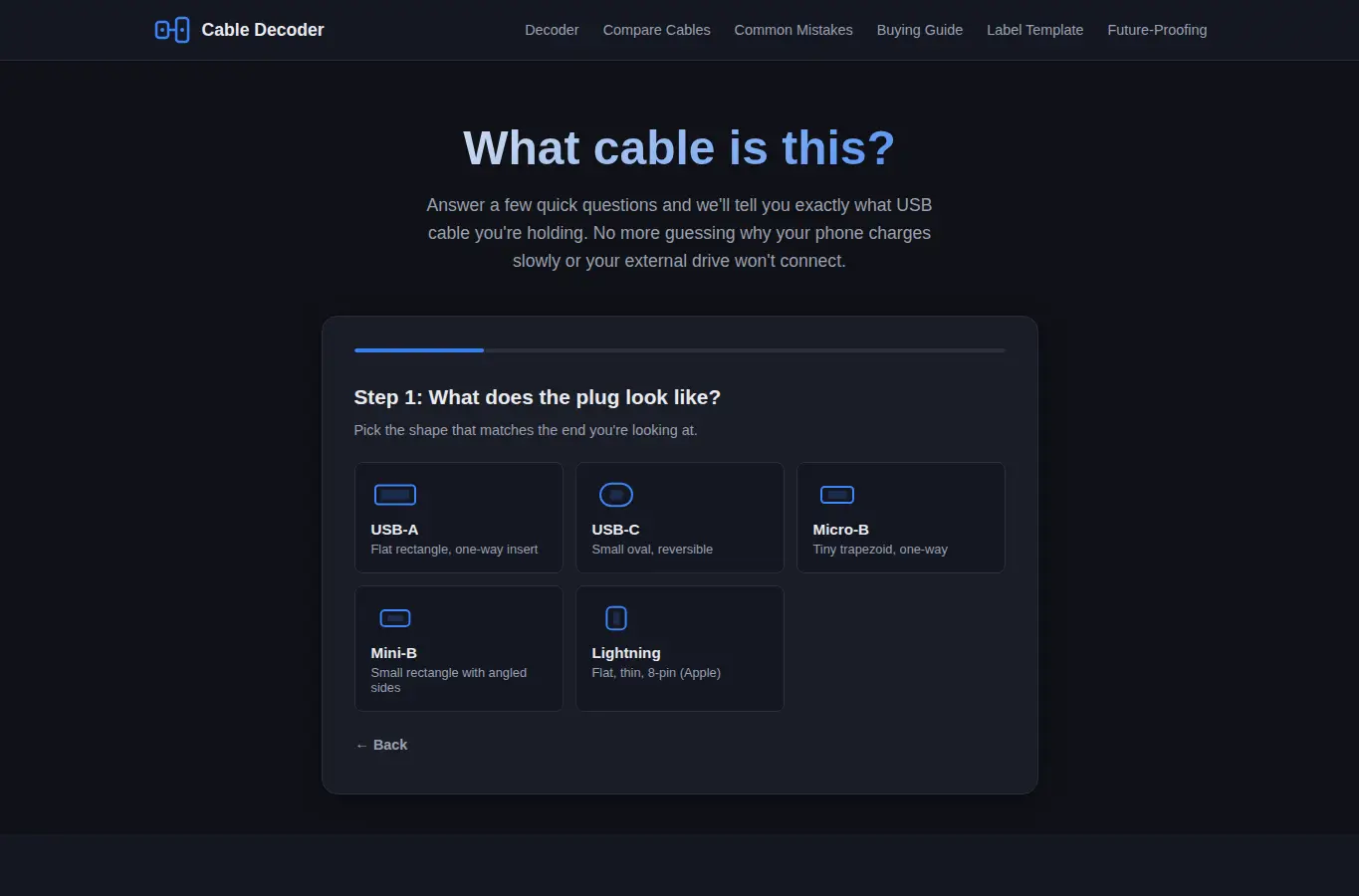 Screenshot of USB Cable Nerve Decoder interface showing the project page in use